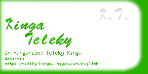kinga teleky business card